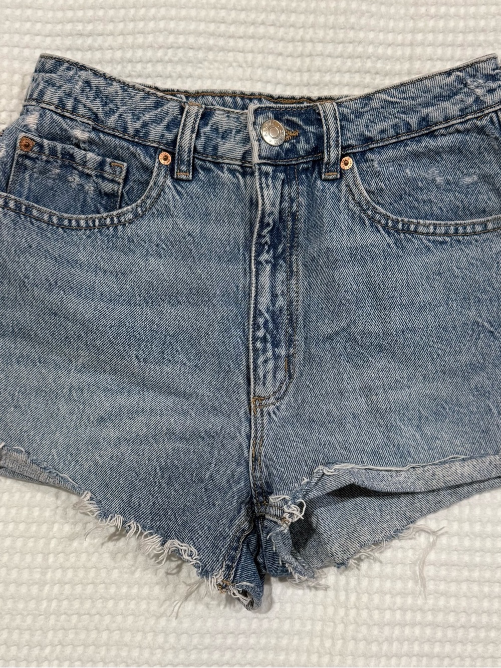 Garage Light Blue Denim Cutoff Shorts